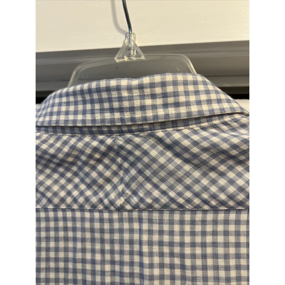 Billy Reid‎ Blue & White Long Sleeve Casual Button Up Plaid Shirt XL, ITALY - Picture 7 of 8